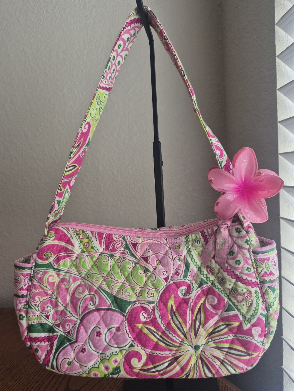 Vera Bradley Pinwheel Pink Maggie Shoulder Bag